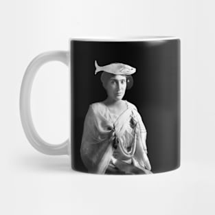 Classy Woman Wearing A Fish Hat - 1914 Mug